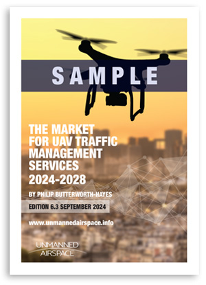 The Market for UAV traffic management services report. Sample pages image. Click to download